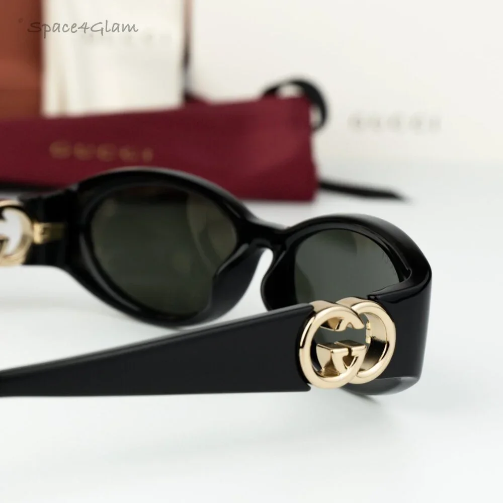 Gucci Men Sunglasses Black Grey Oval GG1660S 001 BRAND NEW
